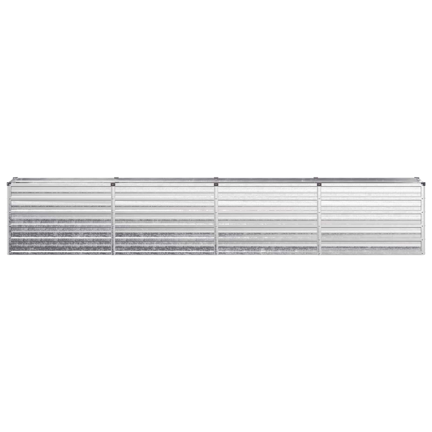 vidaXL Raised Garden Bed Silver 320 x 40 x 55 cm galvanized