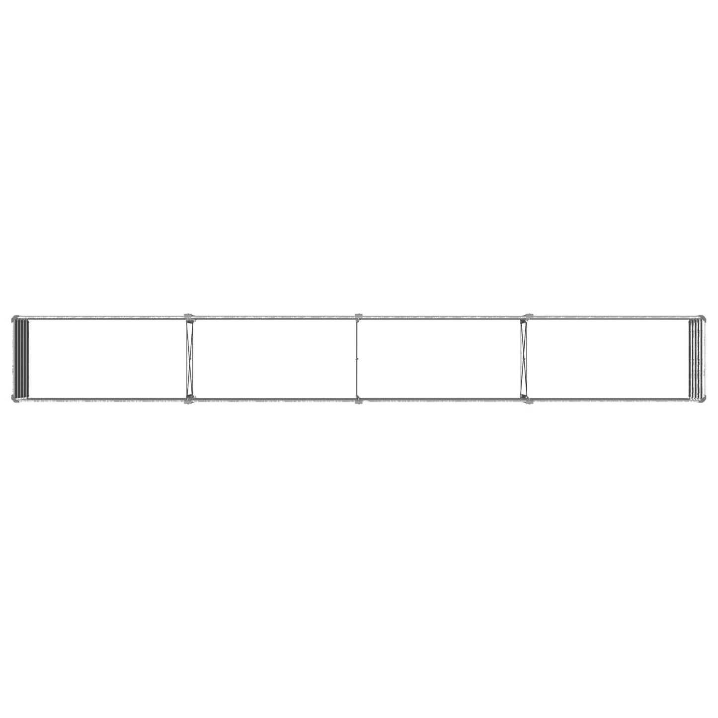 vidaXL Raised Garden Bed Silver 320 x 40 x 55 cm galvanized