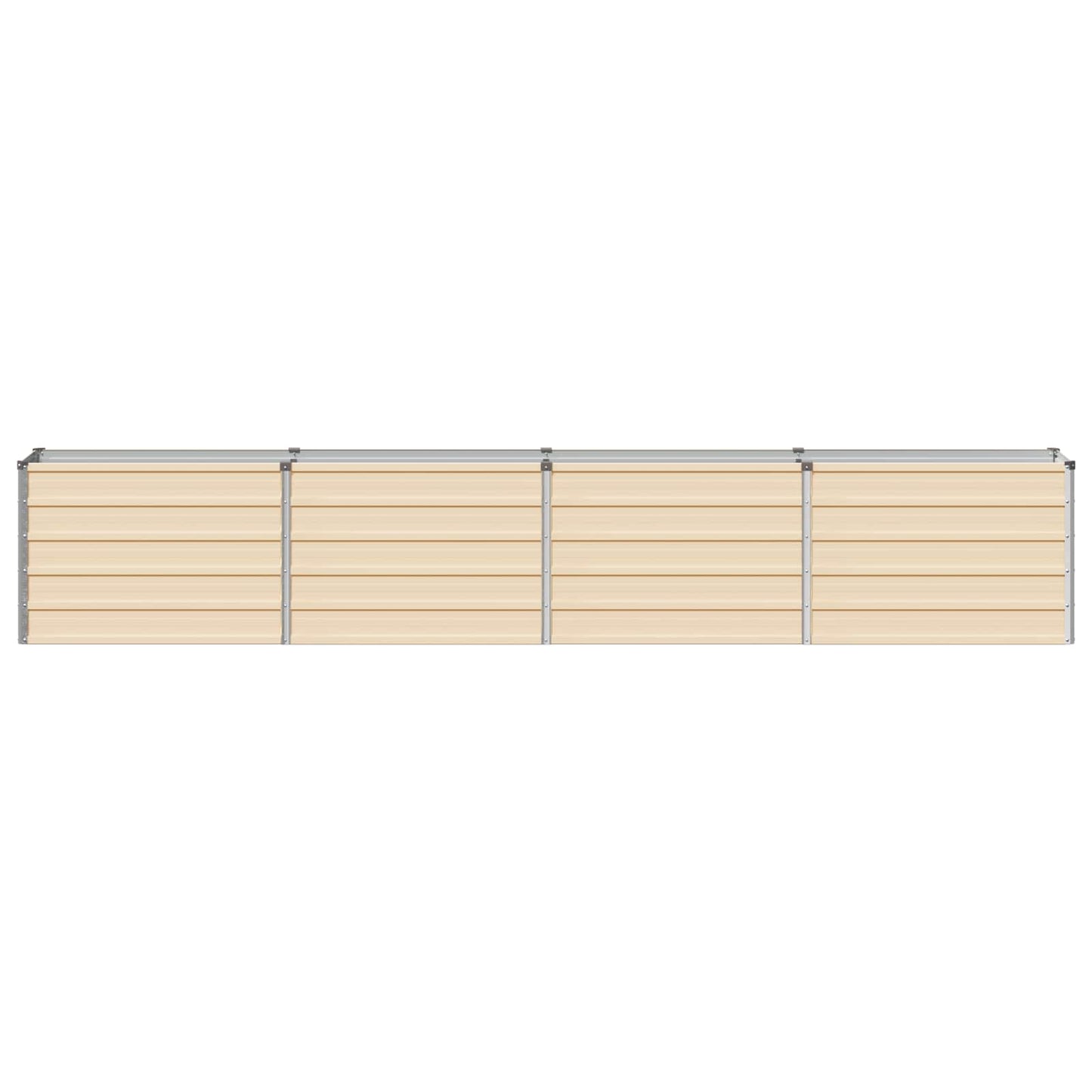 vidaXL Raised Garden Bed Ivory 320 x 40 x 55 cm cold-rolled steel