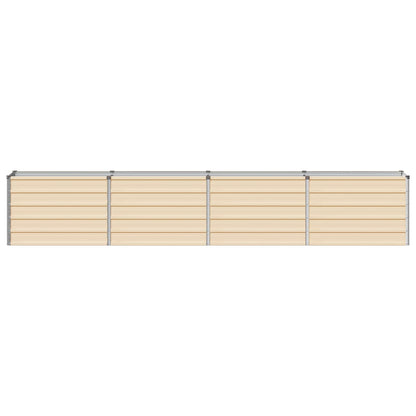 vidaXL Raised Garden Bed Ivory 320 x 40 x 55 cm cold-rolled steel