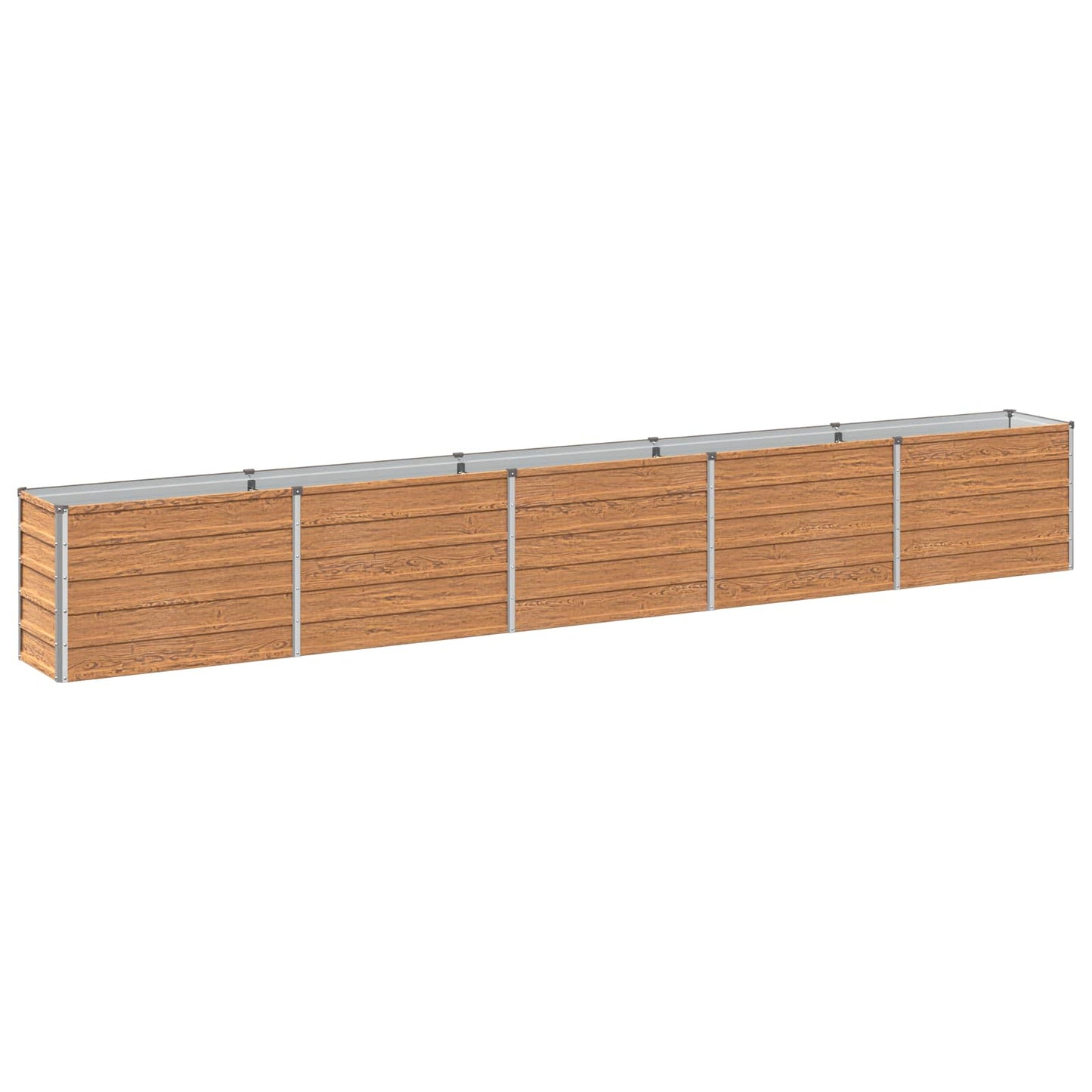 vidaXL Raised Garden Bed Wood Brown 400 x 40 x 55 cm cold-rolled steel