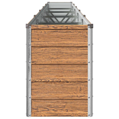 vidaXL Raised Garden Bed Wood Brown 400 x 40 x 55 cm cold-rolled steel