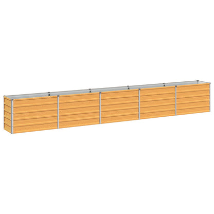 vidaXL Raised Garden Bed Natural 400 x 40 x 55 cm cold-rolled steel