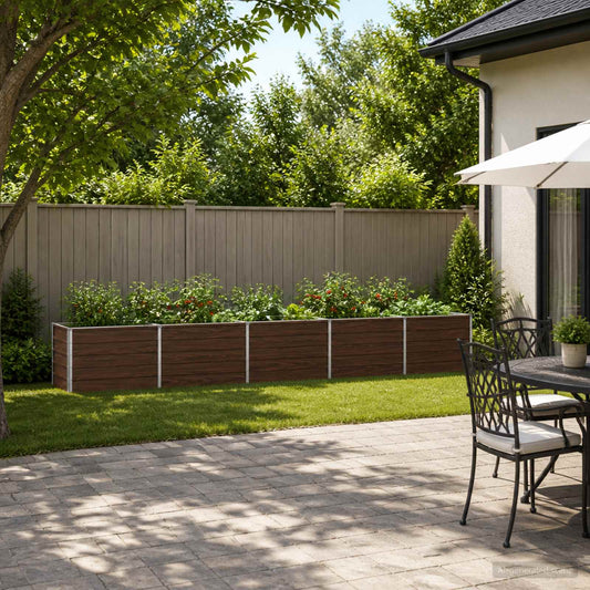 vidaXL Raised Garden Bed Black 400 x 40 x 55 cm cold-rolled steel