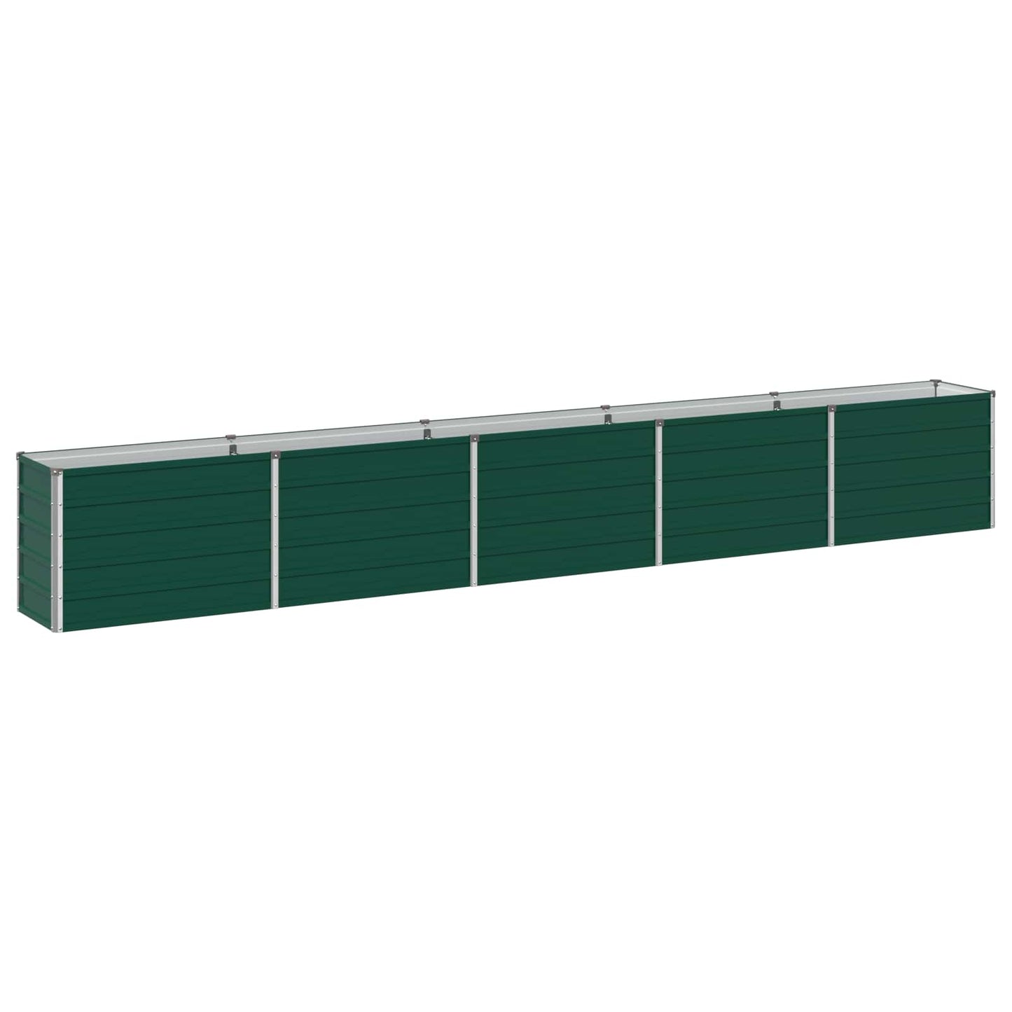 vidaXL Raised Garden Bed Green 400 x 40 x 55 cm Galvanized steel