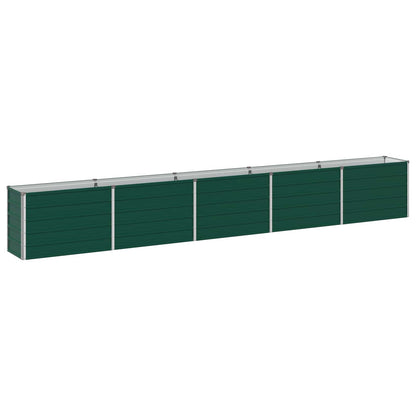vidaXL Raised Garden Bed Green 400 x 40 x 55 cm Galvanized steel