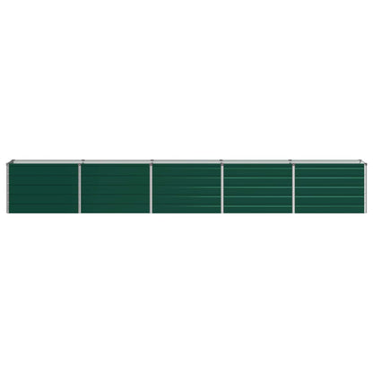 vidaXL Raised Garden Bed Green 400 x 40 x 55 cm Galvanized steel
