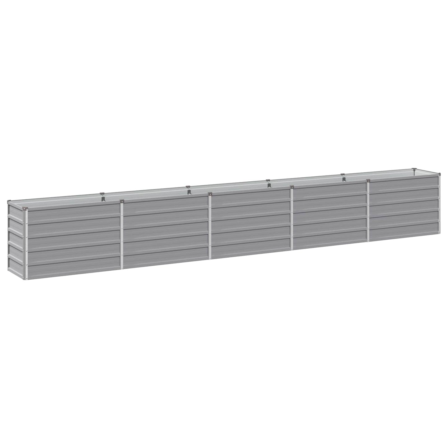 vidaXL Raised Garden Bed Grey 400 x 40 x 55 cm cold-rolled steel