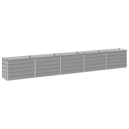vidaXL Raised Garden Bed Grey 400 x 40 x 55 cm Galvanised Steel