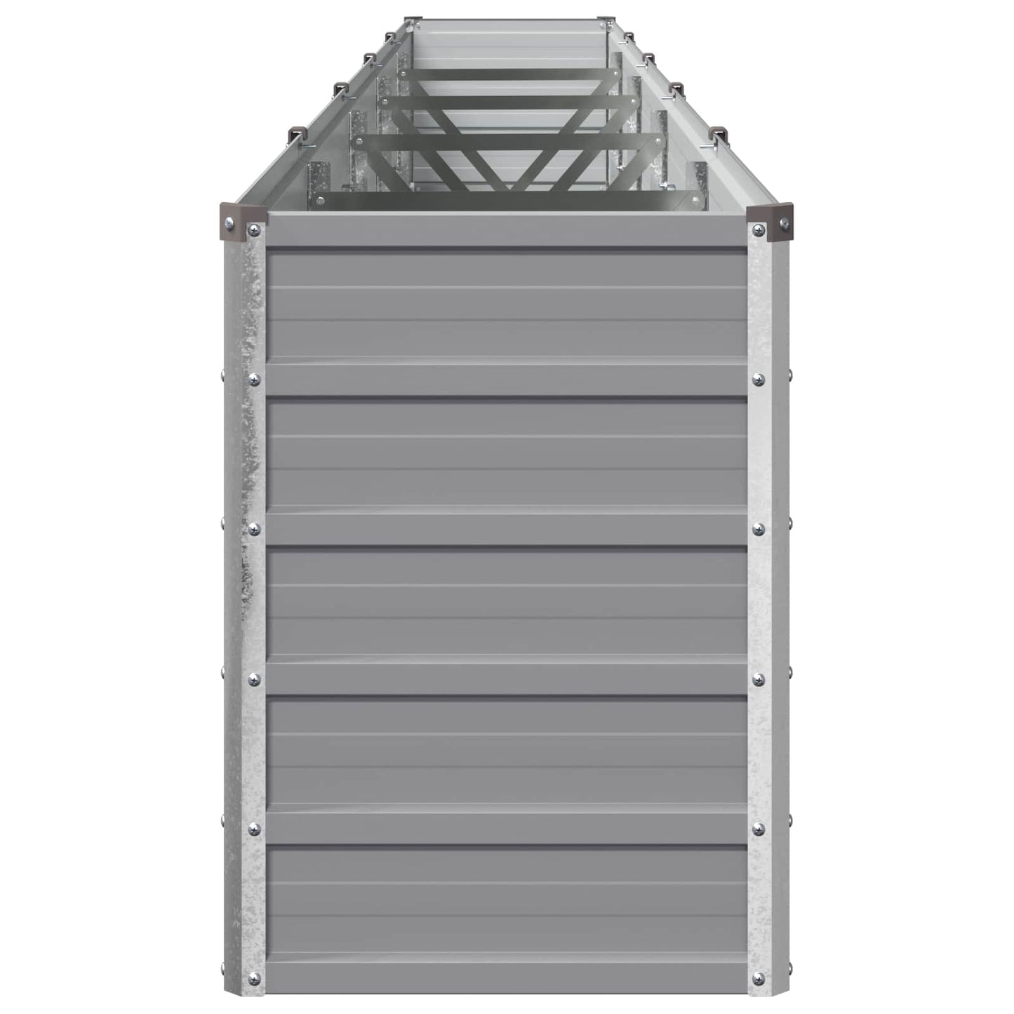 vidaXL Raised Garden Bed Grey 400 x 40 x 55 cm cold-rolled steel