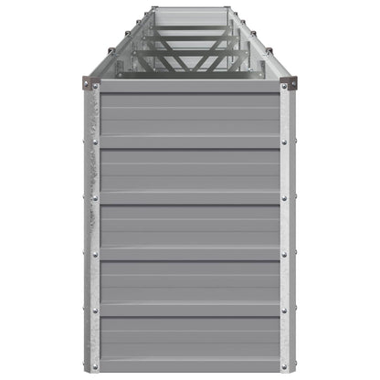 vidaXL Raised Garden Bed Grey 400 x 40 x 55 cm cold-rolled steel