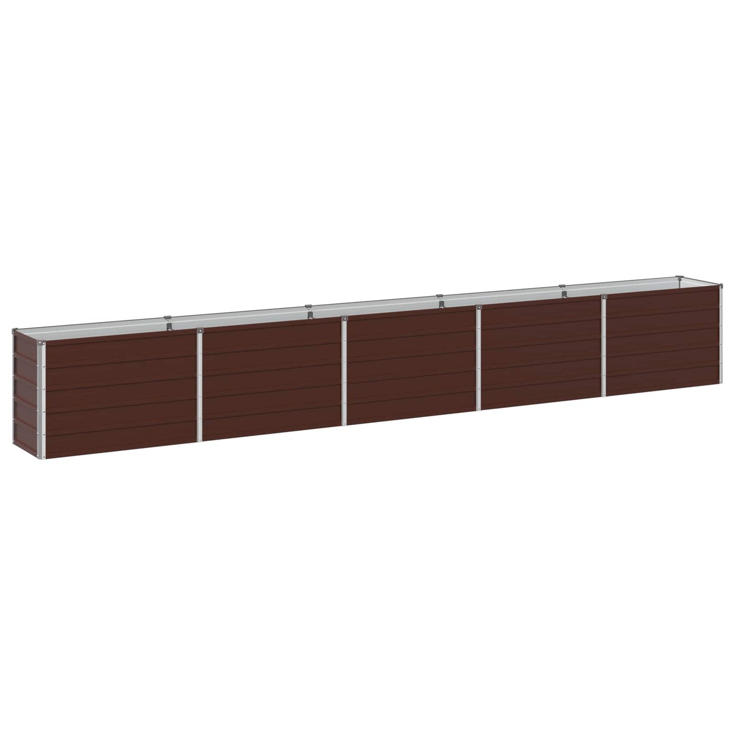 vidaXL Raised Garden Bed Brown 400 x 40 x 55 cm cold-rolled steel