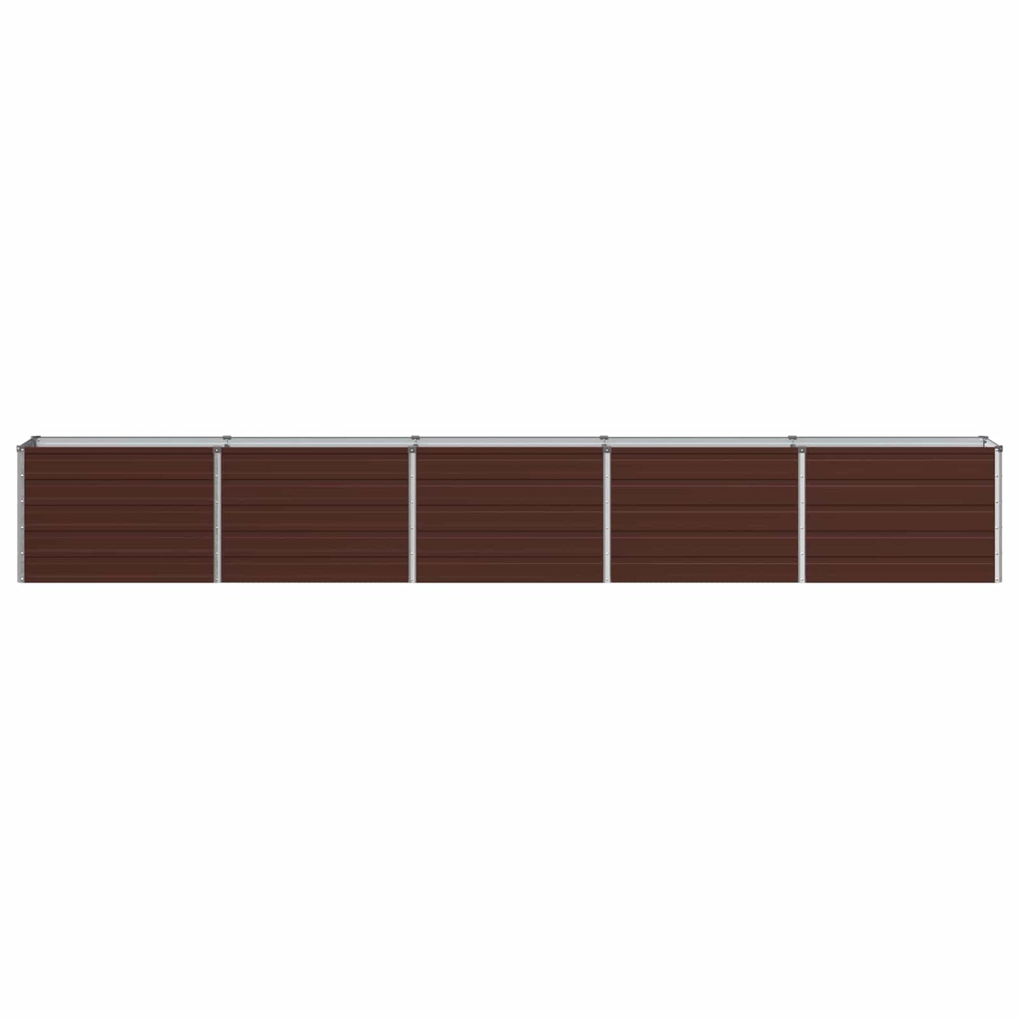 vidaXL Raised Garden Bed Brown 400 x 40 x 55 cm cold-rolled steel