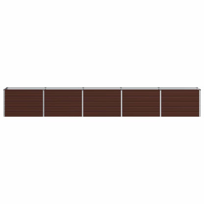 vidaXL Raised Garden Bed Brown 400 x 40 x 55 cm cold-rolled steel