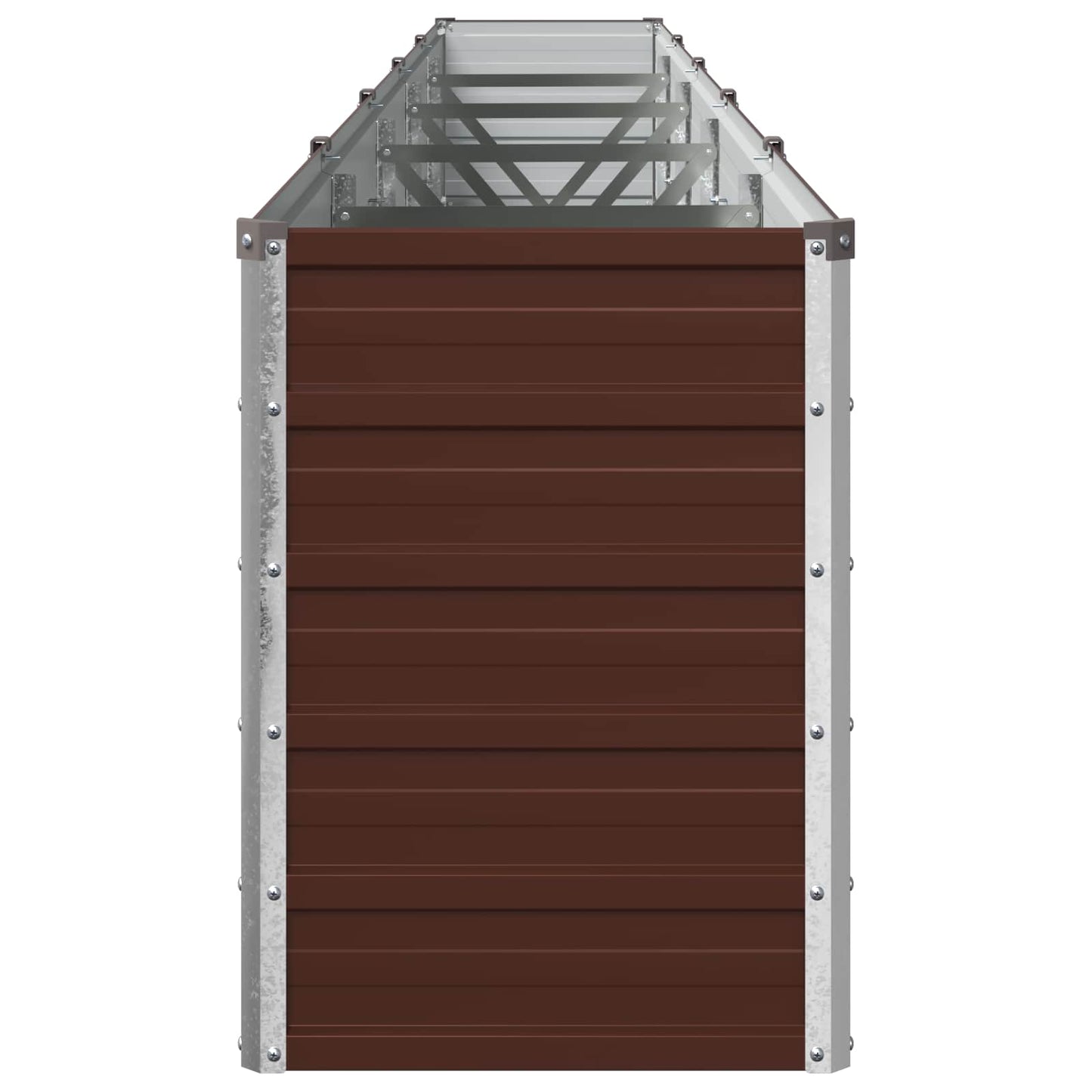 vidaXL Raised Garden Bed Brown 400 x 40 x 55 cm cold-rolled steel