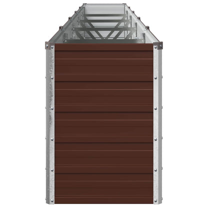 vidaXL Raised Garden Bed Brown 400 x 40 x 55 cm cold-rolled steel