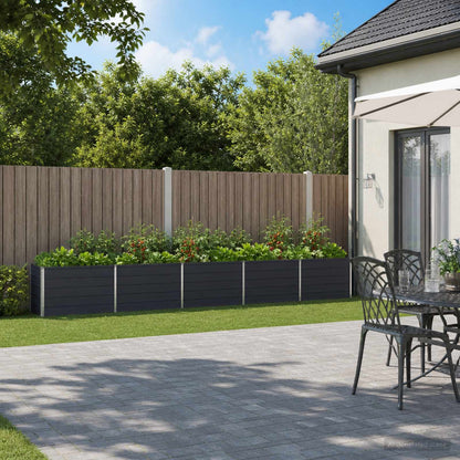 vidaXL Raised Garden Bed Anthracite 400 x 40 x 55 cm cold-rolled steel