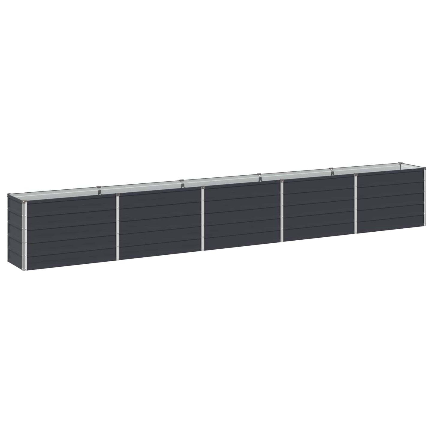 vidaXL Raised Garden Bed Anthracite 400 x 40 x 55 cm cold-rolled steel