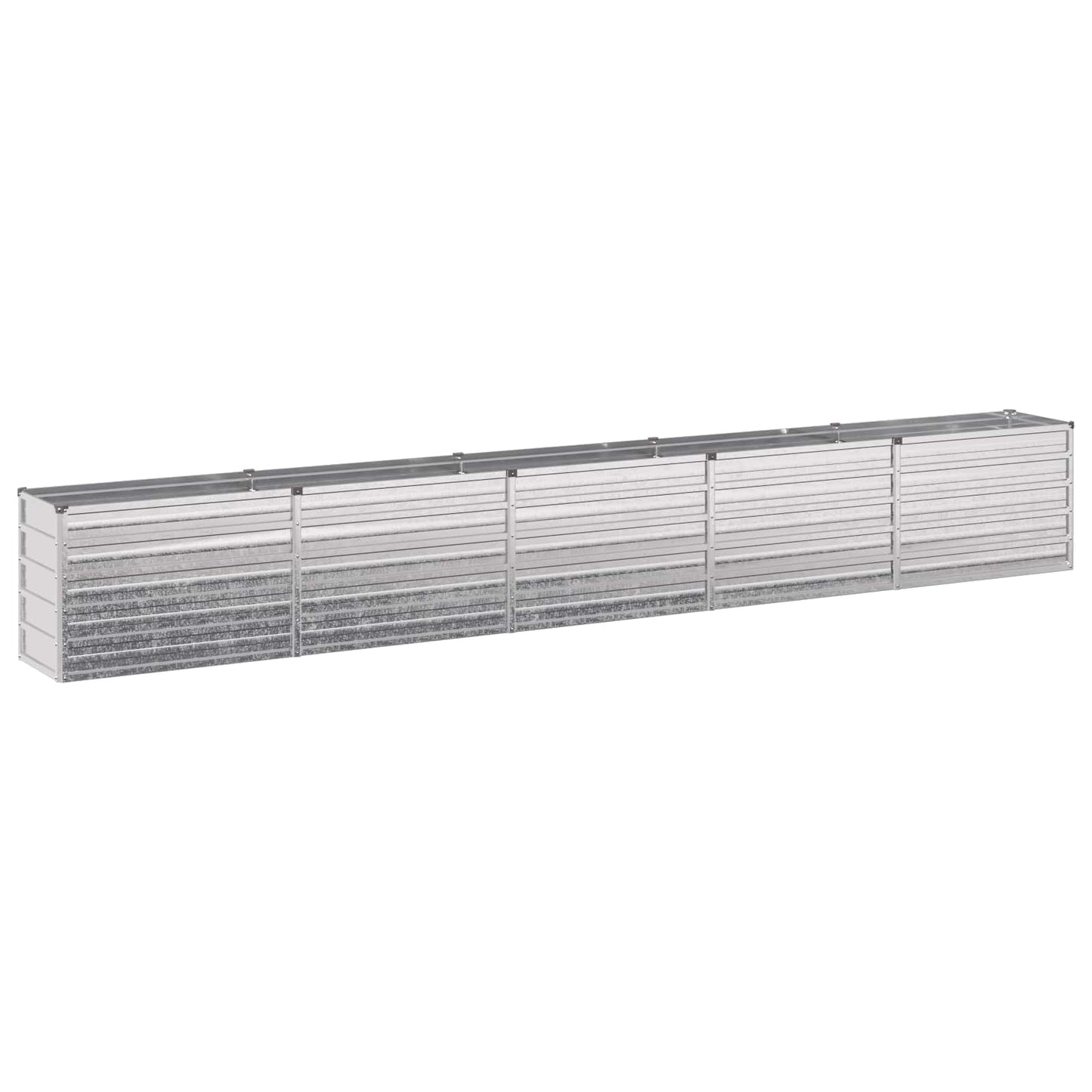 vidaXL Raised Garden Bed Silver 400 x 40 x 55 cm galvanized
