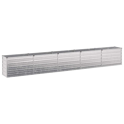 vidaXL Raised Garden Bed Silver 400 x 40 x 55 cm galvanized