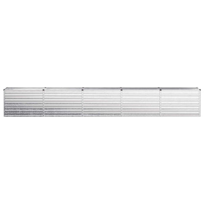 vidaXL Raised Garden Bed Silver 400 x 40 x 55 cm galvanized