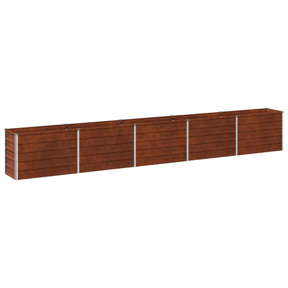 vidaXL Raised Garden Bed Rusty 400 x 40 x 55 cm corton