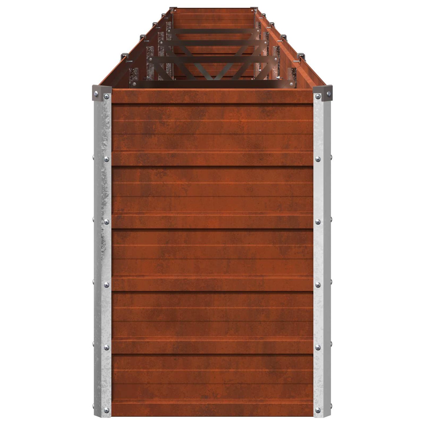 vidaXL Raised Garden Bed Rusty 400 x 40 x 55 cm corton