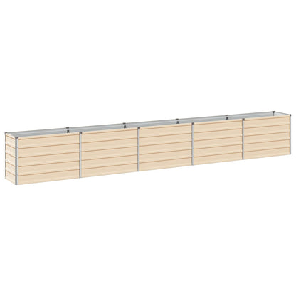 vidaXL Raised Garden Bed Ivory 400 x 40 x 55 cm cold-rolled steel