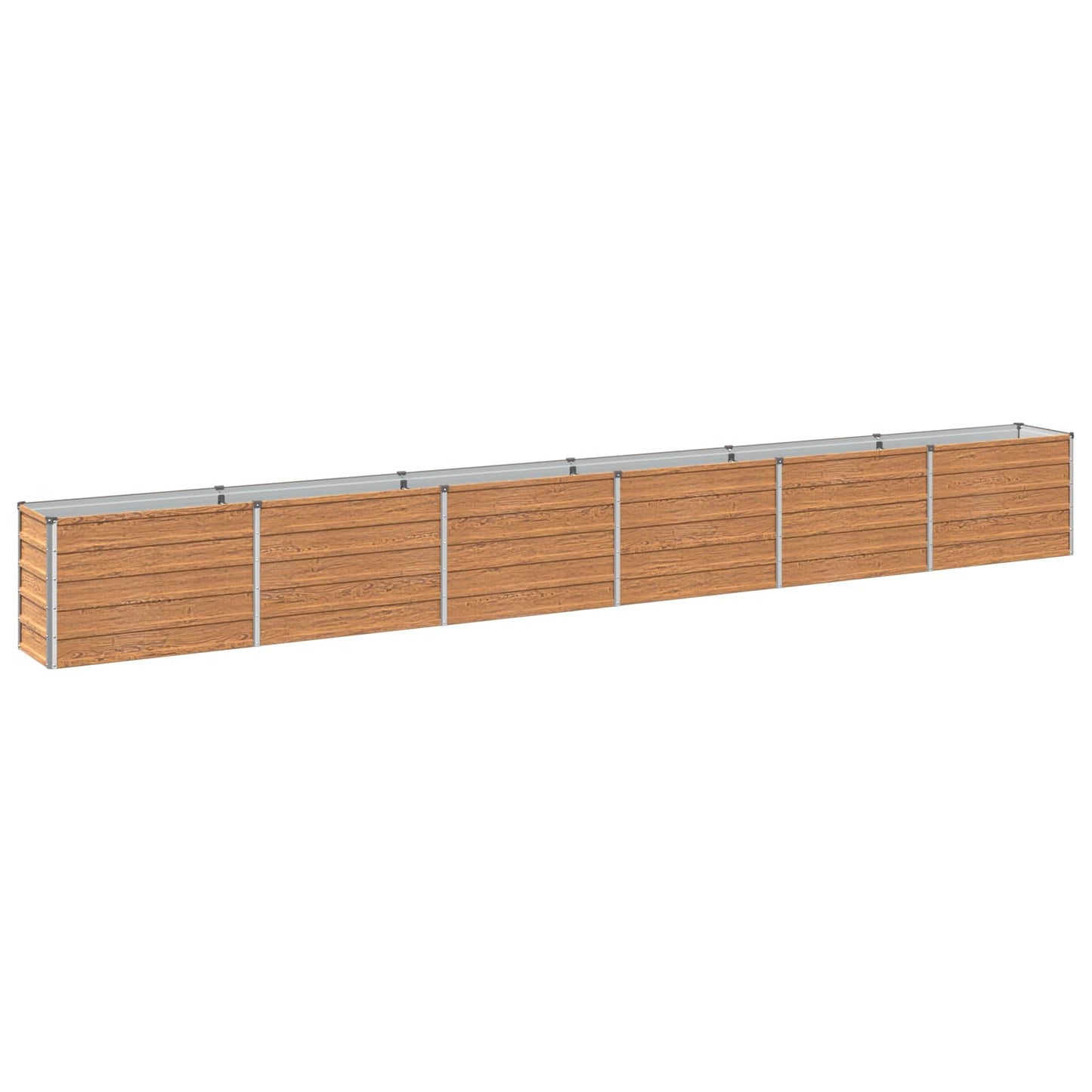 vidaXL Raised Garden Bed Wood Brown 480 x 40 x 55 cm cold-rolled steel