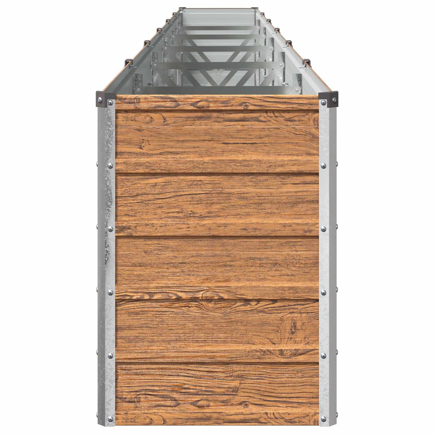 vidaXL Raised Garden Bed Wood Brown 480 x 40 x 55 cm cold-rolled steel