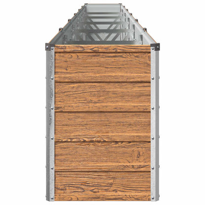 vidaXL Raised Garden Bed Wood Brown 480 x 40 x 55 cm cold-rolled steel