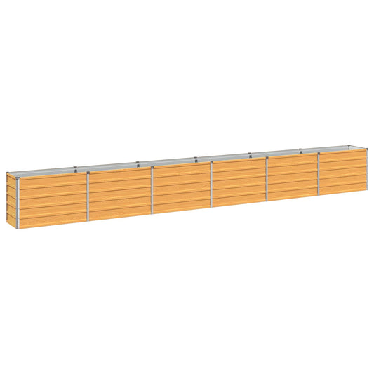 vidaXL Raised Garden Bed Natural 480 x 40 x 55 cm cold-rolled steel