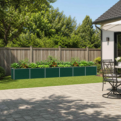 vidaXL Raised Garden Bed Green 480 x 40 x 55 cm cold-rolled steeel