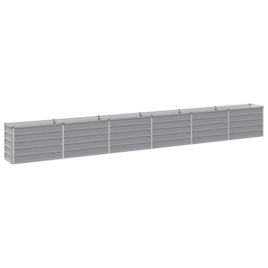 vidaXL Raised Garden Bed Grey 480 x 40 x 55 cm Galvanised Steel