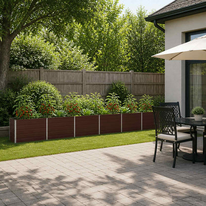 vidaXL Raised Garden Bed Brown 480 x 40 x 55 cm cold-rolled steel