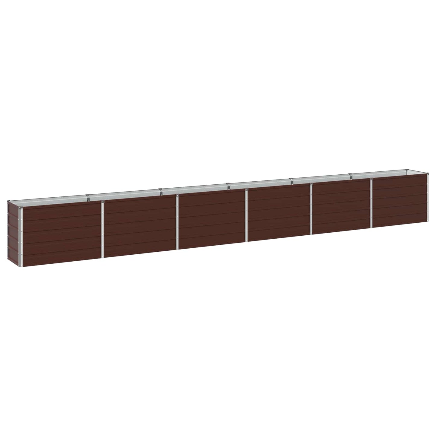 vidaXL Raised Garden Bed Brown 480 x 40 x 55 cm cold-rolled steel