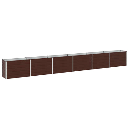 vidaXL Raised Garden Bed Brown 480 x 40 x 55 cm cold-rolled steel