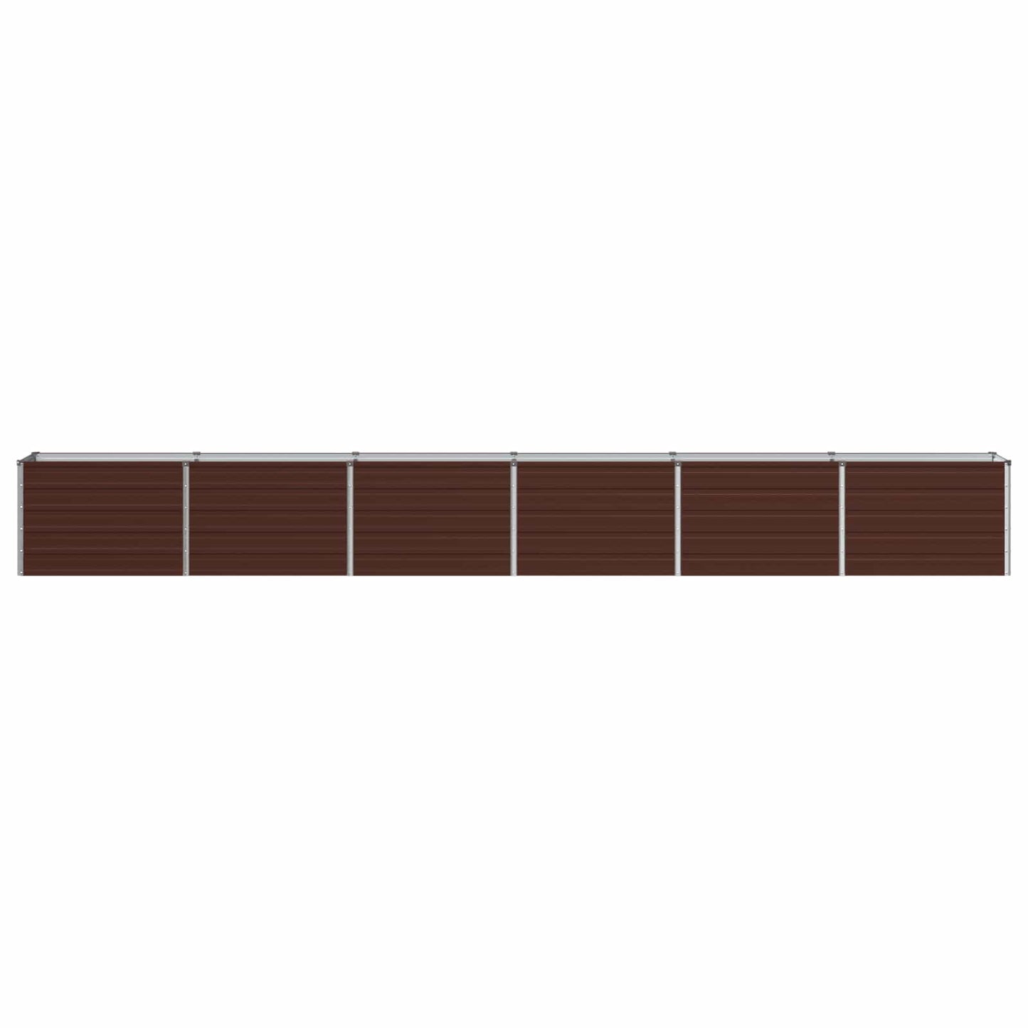 vidaXL Raised Garden Bed Brown 480 x 40 x 55 cm cold-rolled steel