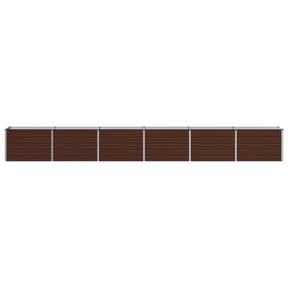 vidaXL Raised Garden Bed Brown 480 x 40 x 55 cm cold-rolled steel