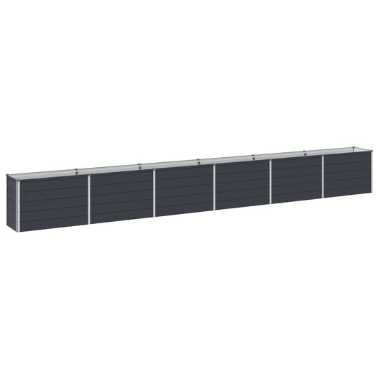 vidaXL Raised Garden Bed Anthracite 480 x 40 x 55 cm Galvanised Steel