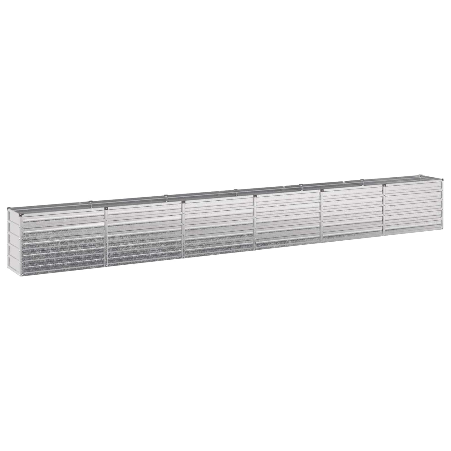 vidaXL Raised Garden Bed Silver 480 x 40 x 55 cm galvanized