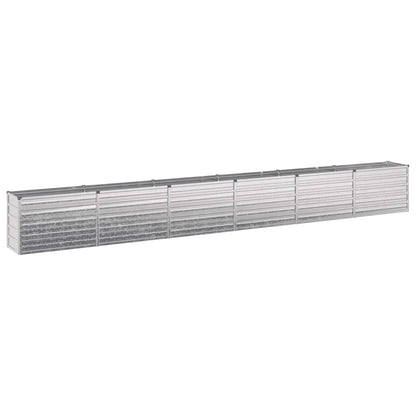 vidaXL Raised Garden Bed Silver 480 x 40 x 55 cm galvanized