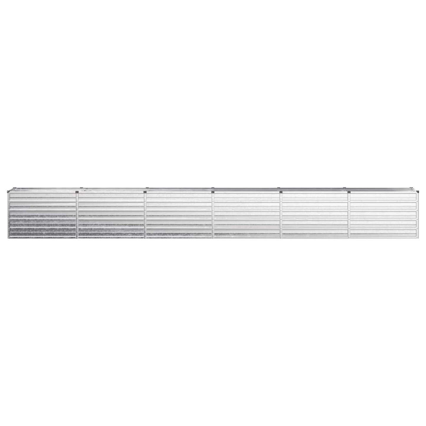 vidaXL Raised Garden Bed Silver 480 x 40 x 55 cm galvanized