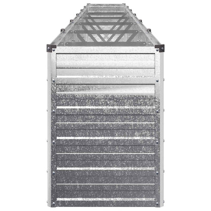 vidaXL Raised Garden Bed Silver 480 x 40 x 55 cm galvanized