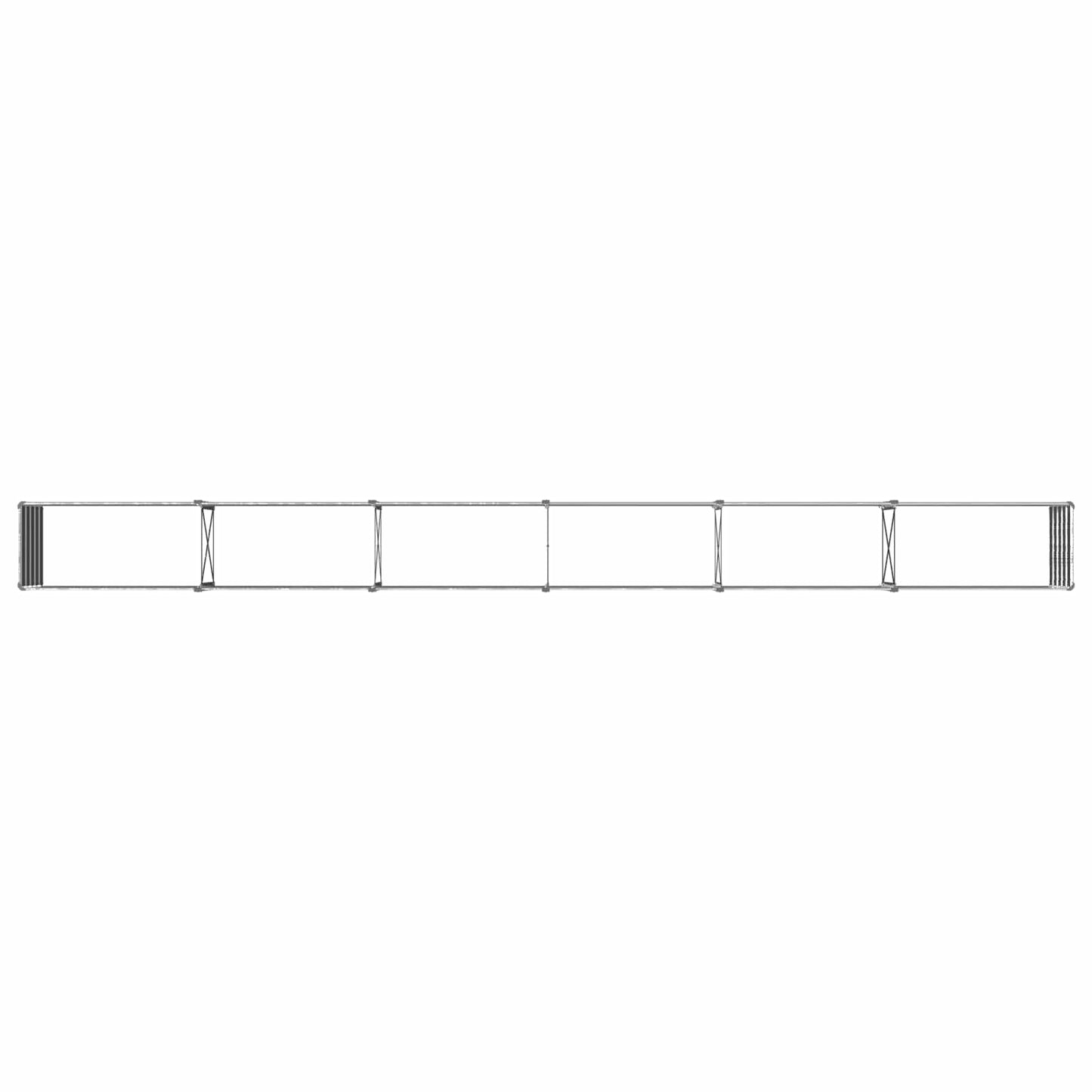 vidaXL Raised Garden Bed Silver 480 x 40 x 55 cm galvanized