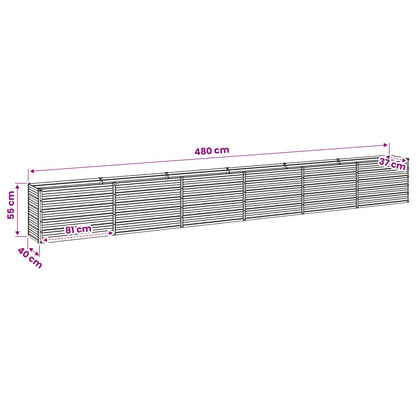 vidaXL Raised Garden Bed Rusty 480 x 40 x 55 cm corton