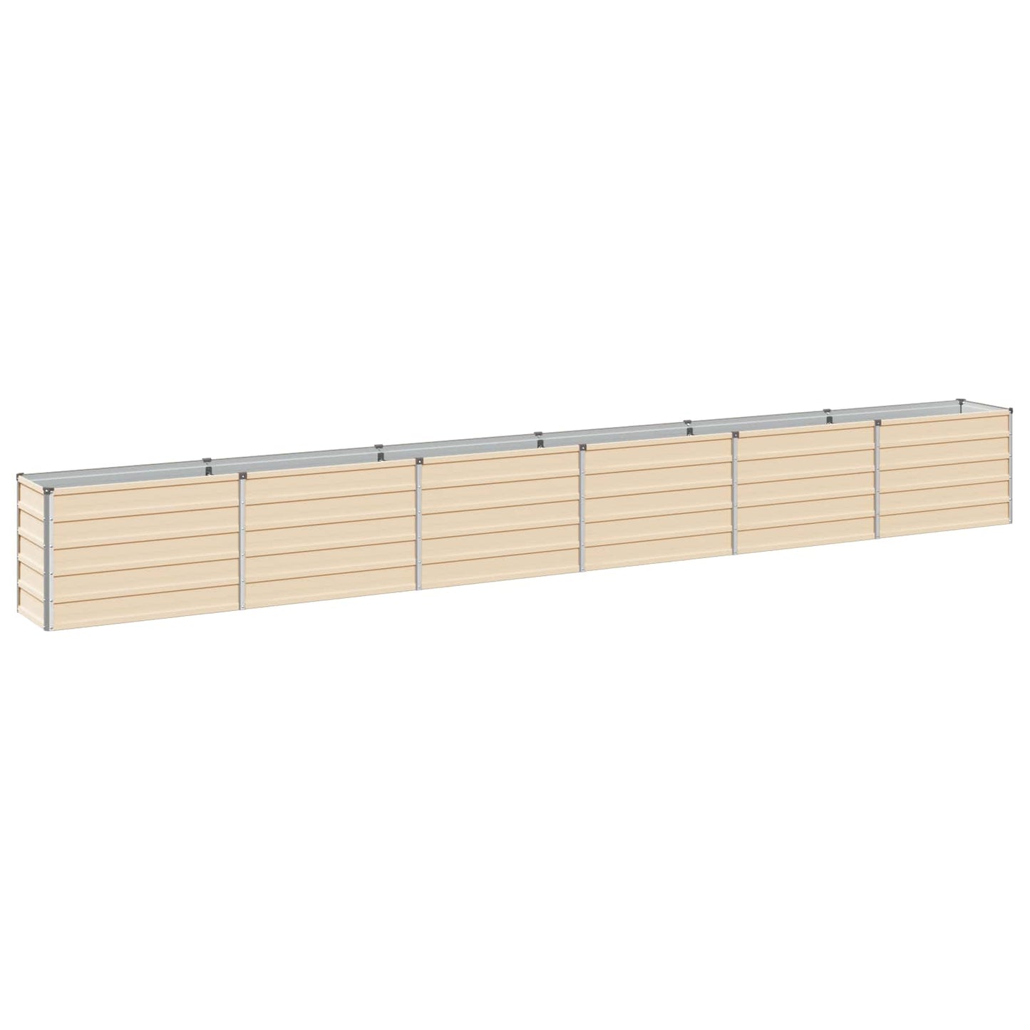vidaXL Raised Garden Bed Ivory 480 x 40 x 55 cm cold-rolled steel