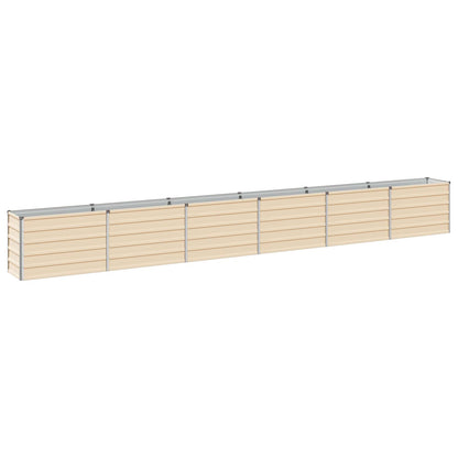 vidaXL Raised Garden Bed Ivory 480 x 40 x 55 cm cold-rolled steel