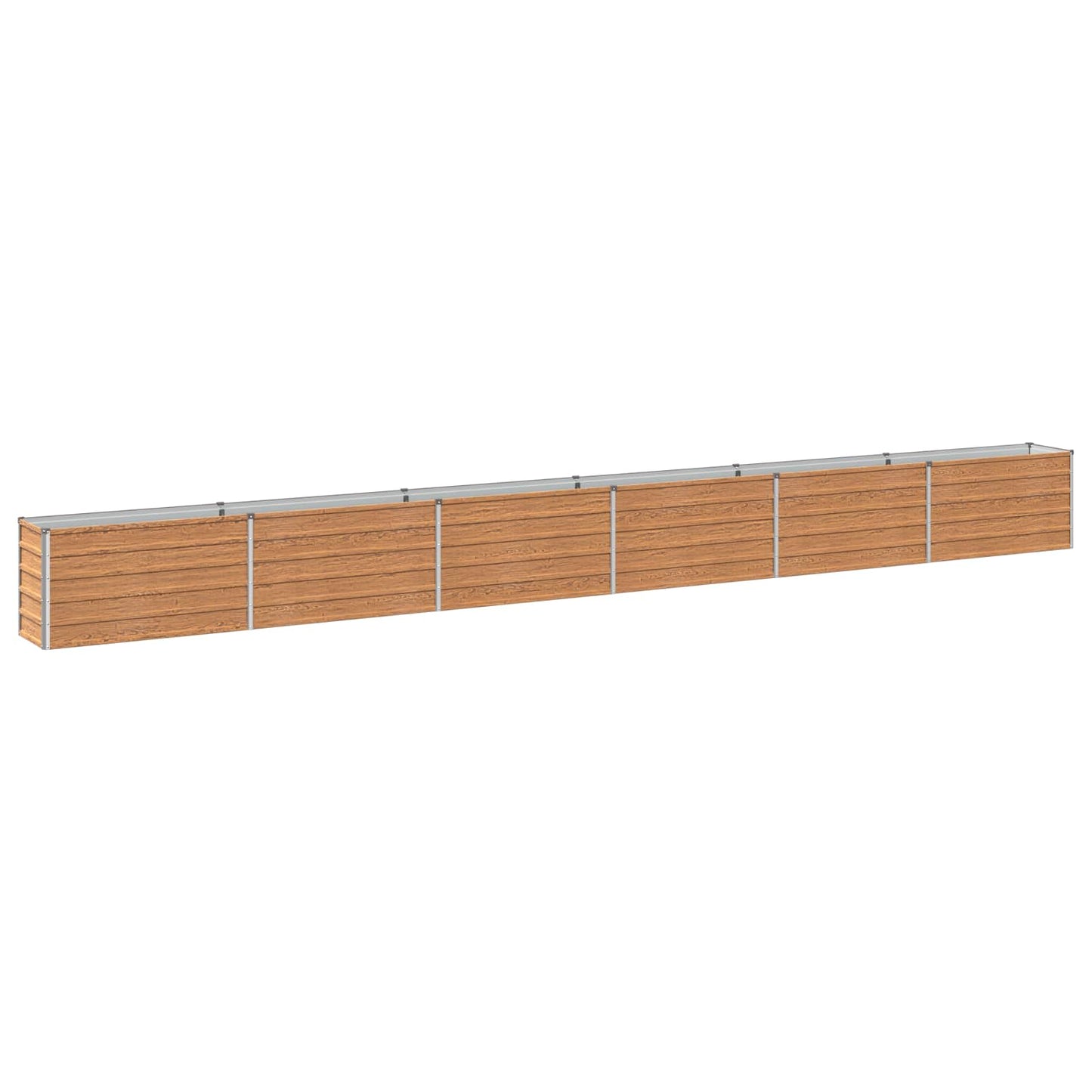 vidaXL Raised Garden Bed Wood Brown 600 x 40 x 55 cm cold-rolled steel