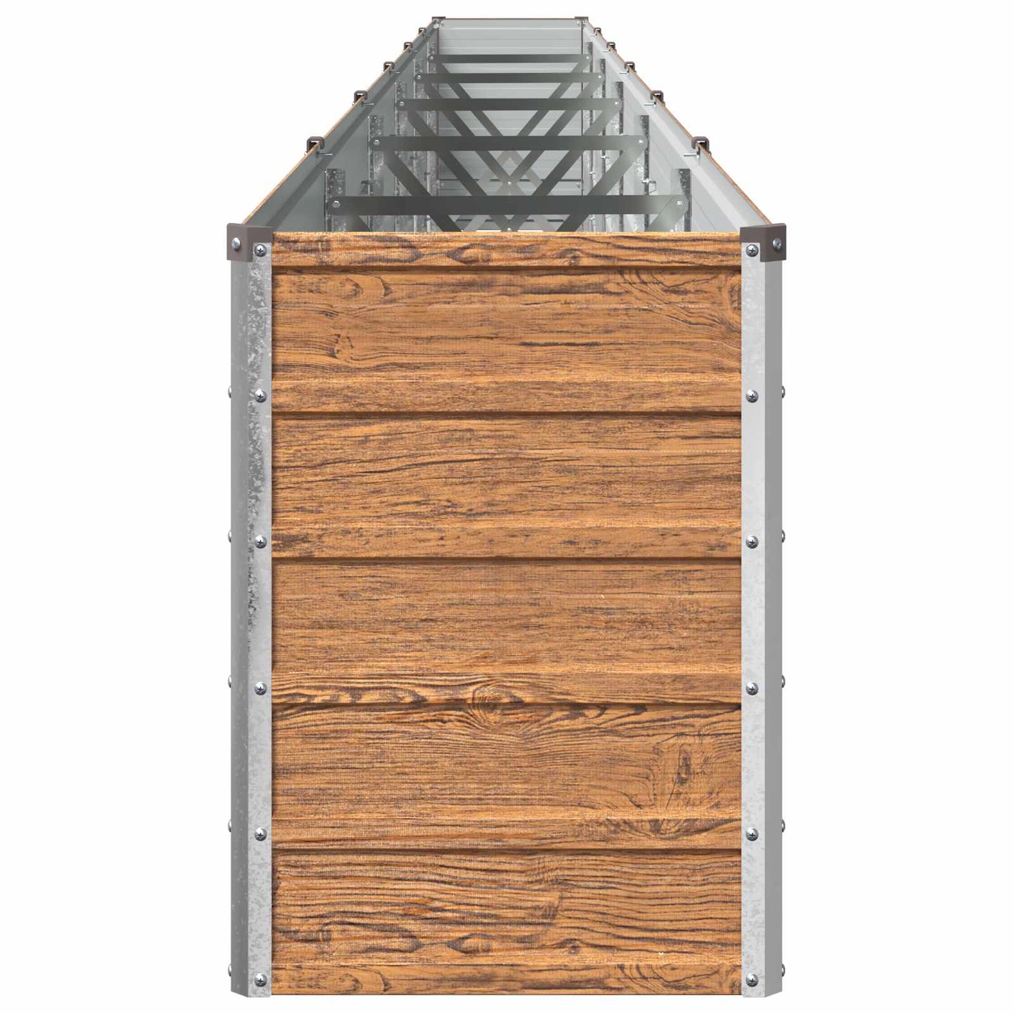 vidaXL Raised Garden Bed Wood Brown 600 x 40 x 55 cm cold-rolled steel
